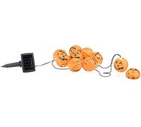 Lunartec Guirlande à LED avec 10 lampions citrouilles d'halloween - Solaire