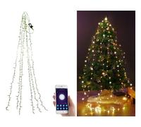 Lunartec Guirlande connectée pour sapin de Noël avec 6 fils et 240 LED