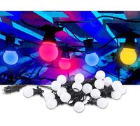 Lunartec Guirlande guinguette 9,50 m 20 ampoules LED 6W - 4 couleurs