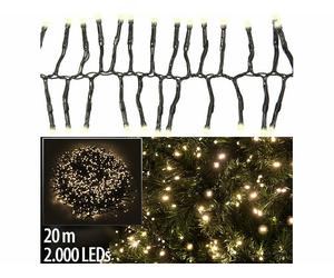 Lunartec Guirlande lumineuse 2000 LED - 20 m - Blanc chaud