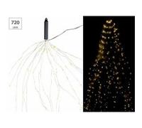 Lunartec Guirlande lumineuse à effet cascade 20 fils / 720 LED – blanc chaud