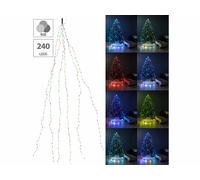 Lunartec Guirlande lumineuse à effet cascade 6 fils / 240 LED couleur changeante