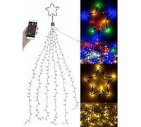 Lunartec Guirlande lumineuse effet cascade pour sapin de Noël, 240 LED, avec bluetooth & application