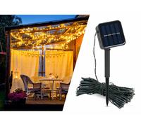 Lunartec Guirlande lumineuse solaire 22 m - 200 LED blanc chaud