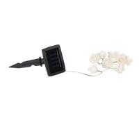 Lunartec Guirlande lumineuse solaire à LED roses blanches - 1 m