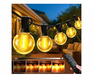 Lunartec Guirlande lumineuse télécommandée 43 ampoules LED G40 - 30 m