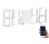 Lunartec Horloge LED connectée à intensité variable avec réveil