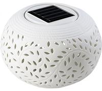 Lunartec Lampe à LED solaire décorative en porcelaine