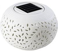 Lunartec Lampe à LED Solaire décorative en Porcelaine
