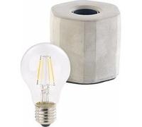 Lunartec Lampe de table design en béton avec ampoule à filaments LED, E27