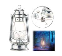 Lunartec Lampe-tempête rétro à pétrole 30 cm "Amalia" - aspect zinc