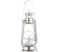 Lunartec Lampe-tempête rétro à pétrole 30 cm Amalia - Aspect Zinc