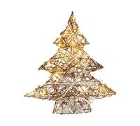 Lunartec Mini sapin de Noël décoratif en osier avec LED