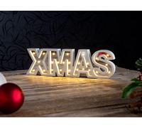 Lunartec Miroir décoratif lumineux sans fil "XMAS" avec fonction minuteur