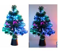 Lunartec Sapin de Noël artificiel lumineux avec fibre optique LED