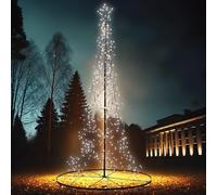 Lunartec Sapin de Noël extérieur : sapin de Noël LED en métal XL étoile pour extérieur 250 cm 740 LED IP44 (arbre de Noël extérieur grand, extérieur, éclairage de sapin de Noël)