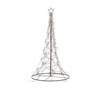 Lunartec Sapin métallique 180 cm avec guirlande 480 LED et étoile lumineuse