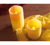 Lunartec Set de 2 bougies LED à souffler (10 cm + 15 cm)
