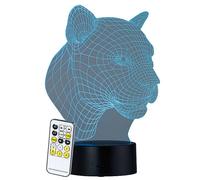 Lunartec Socle lumineux décoratif à LED "LS-7.3D" - Motif Léopard