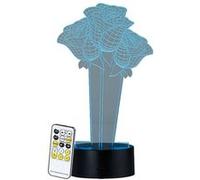 Lunartec : Socle lumineux décoratif à LED LS-7.3D - Motif Roses Blanc G