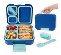 Lunch Box, 1050 ml Lunch Box Umami, Boite Repas Compartiment, Bleu royal | Boite Lunchbox Enfant Adulte Boite à Bento, Sans BPA, pour Micro-onde Lave-vaisselle, École Pique-Nique Travai