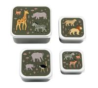 Lot de 4 boîtes à goûter Savane