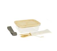 Lunch box avec 3 couverts bambou Pebbly
