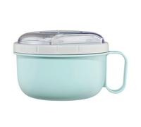 Lunch Box, Avec Fourchette Et Cuillère, Ronde, 1 100 Ml, Bleu Pastel