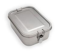 Lunch Box Bento Inox Argent 550 ml Étanche 17 x 12 x 6 cm Boîte Repas Hermétique Transport Nourriture Snacks
