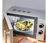 Lunch box Boite alimentaire rectangle 2 compartiments en inox Westmark 730 ml
