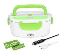 Lunch Box Chauffante Électrique Boîte Alimentaires Boîte Repas en Acier Inoxydable pour Chauffage à la Maison et dans La Voiture
