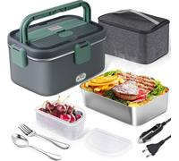 Lunch Box Chauffante Électrique - HAUTSTORE - 1.8L - Acier Inoxydable - 80W - 3 en 1