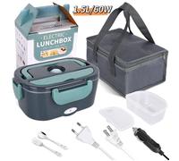 Lunch Box Chauffante Électrique Sans Fil - 1.5L/60W - 12v+24v+110v+220v -Chauffage à température constante-Boîte à lunch chauffante