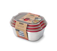 Lunch box en inox micro-ondable set de 3 mix (600-900-1200ml)