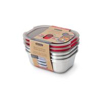 Lunch box en inox micro-ondable -set de 3 x 600ml