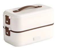 Lunch Box - Gamelle Chauffante Electrique - 220V 300W - 0.8L - 2 Couches Compartiment - Rectangulaire