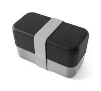 Lunch box métal 2 étages 1,2l noir