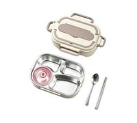 Lunch Box Métal Fuite pour Bureau École Lunch Box Métal Fuite | Dimensions 31x24x11cm, finition blanche, résistant , usage quotidien, pour facile à nettoyer