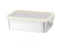 Lunch Box Métal Hermétique avec Couvercle Verrou(1800ml) | Acier 304 alimentaire, micro-ondes safe, joint silicone, pour zéro fuite, pour idéal meal prep