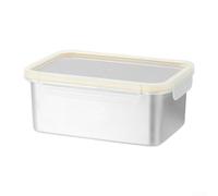 Lunch Box Métal Hermétique avec Couvercle Verrou(2400ml) | Acier 304 alimentaire, micro-ondes safe, joint silicone, pour zéro fuite, pour idéal meal prep