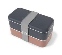 Lunch box rectangle 2x500ml bleu rose