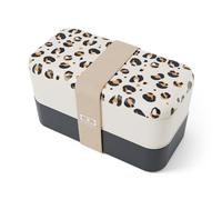 Lunch box rectangle 2x500ml leopard