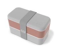 Lunch box rectangle 2x500ml rose gris
