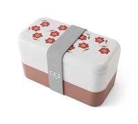 Lunch box rectangle 2x500ml rose poppy