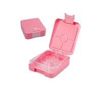 Lunch box - schmatzfatz easy snack - Pour enfants - 4 compartiments - 18 x 15 x 5cm - sans BPA - Rose