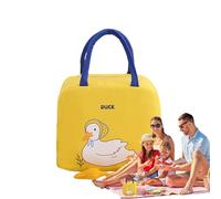 Lunch Box Tote - Lunch Bag Sac Isotherme Sac fourre-tout à motif de dessin animé de canard améliore l'humeur | Sac résistant à l'usure pour étudiants, bureaux, employés, stockage portable des aliments