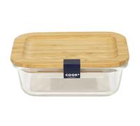 Lunch Box Verre & Bambou Repas 32cl Transparent