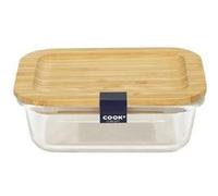 Lunch Box Verre & Bambou Repas 32cl Transparent