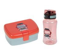 Lässig Set boîte à pain & gourde - Set déjeuner avec boîte à lunch et gourde (460 ml)/Tiny Drivers Fire Engine