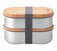 Lunchbox 1 l, gris, acier inoxydable, Black+Blum